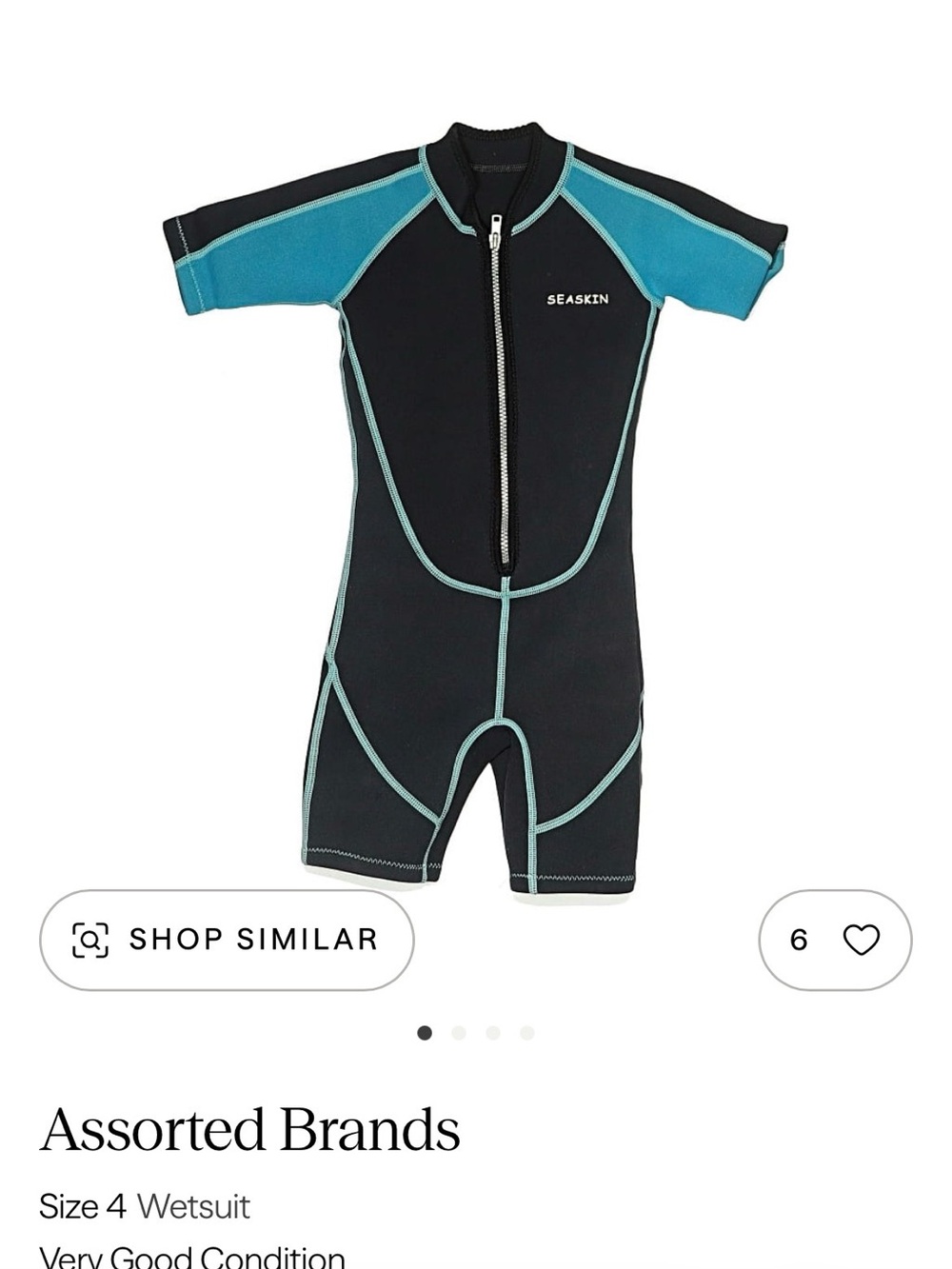 Skin Kids Short-Sleeve Rashguard Suit in Black and Teal